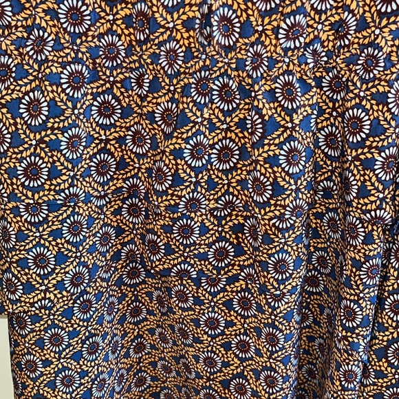 DEREK LAM 10 CROSBY MEDALLION FLORAL V NECK SLEEVELESS SILK DRESS - Picture 7 of 9